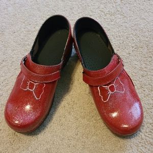 NEW Sanita "Cori" Red Clogs Painted to Look Like Dorothy Gale's Shoes (Sz 38)